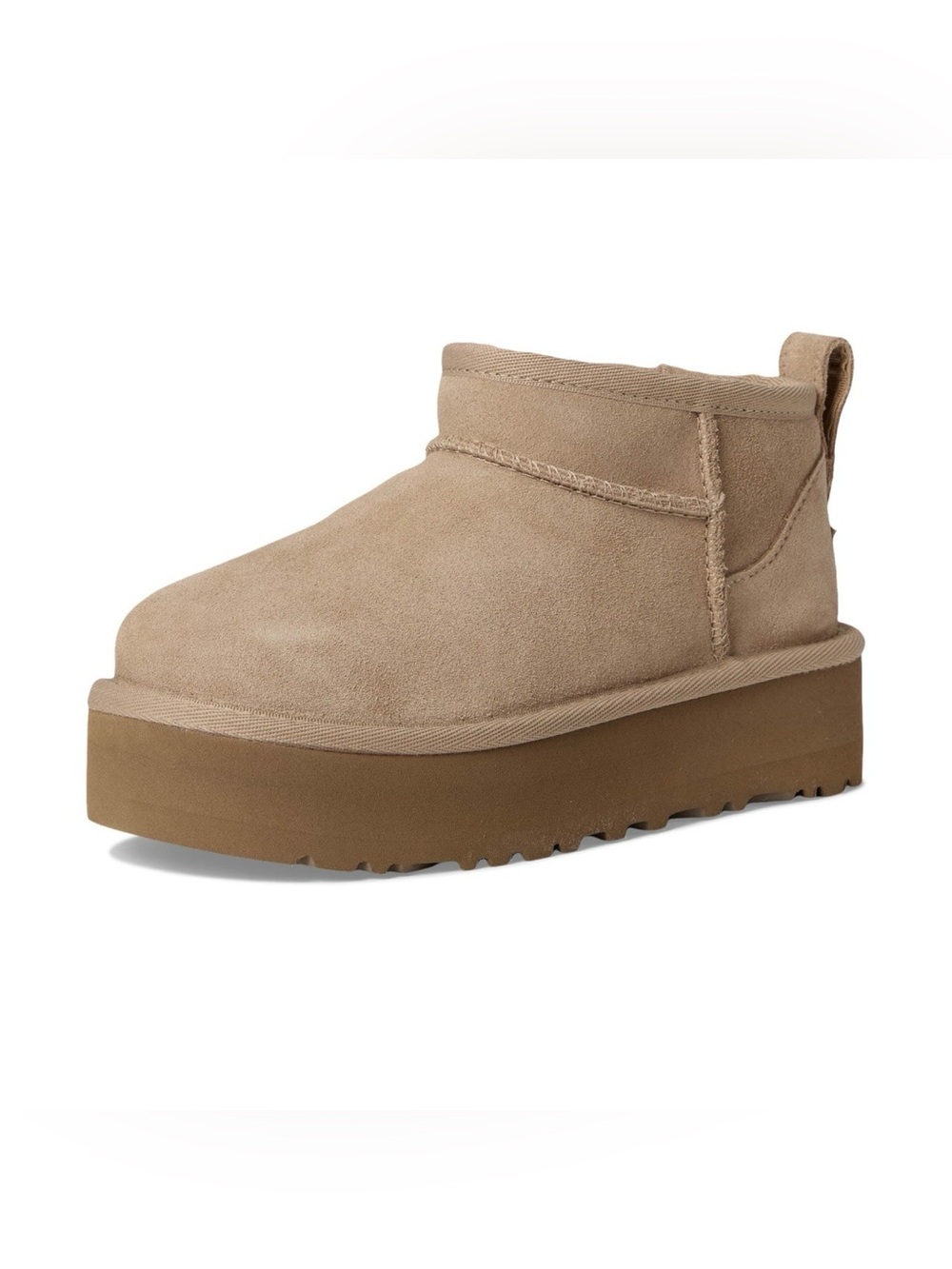 UGG Kids Classic Ultra Mini Platform Booties in Sand Size 2